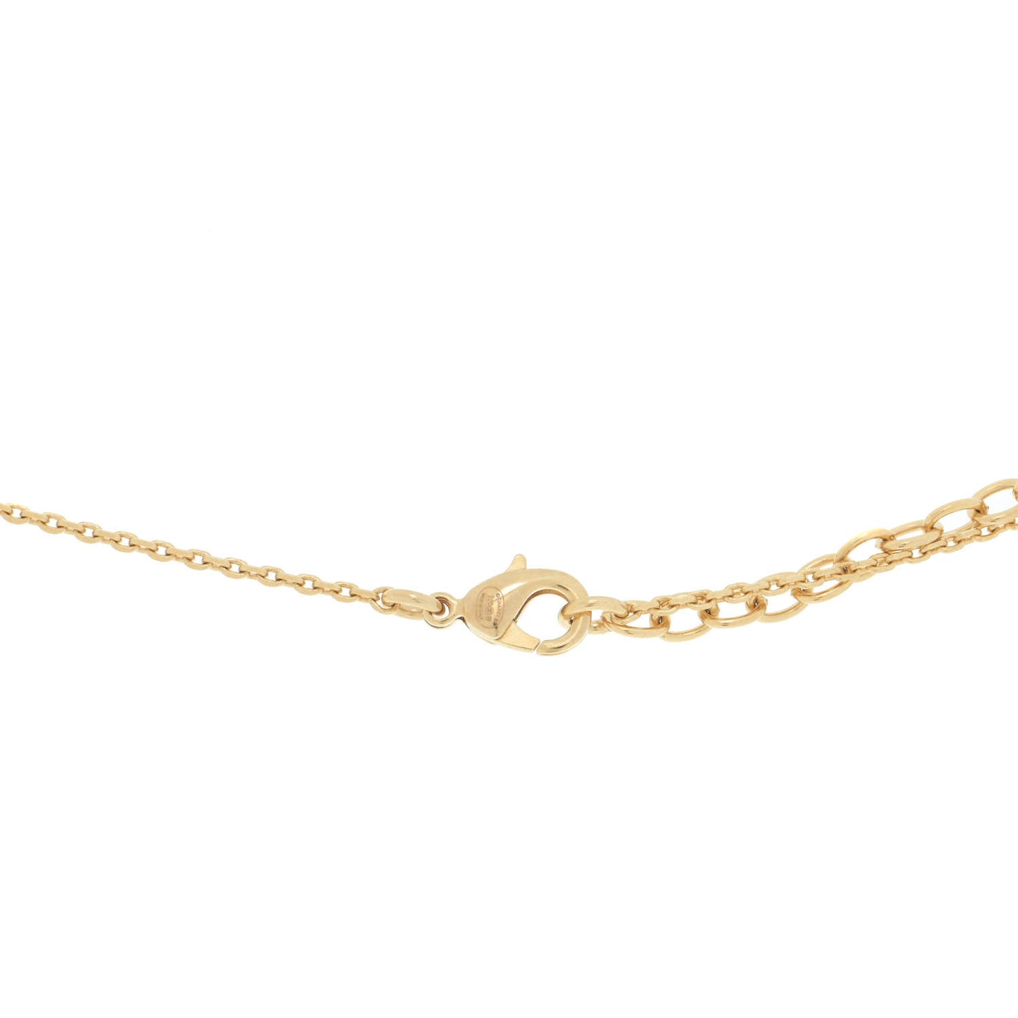 Pearl CC Pendant Necklace Gold