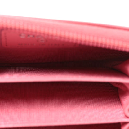 Chanel Calfskin Chevron Quilted Zip Around Boy Coin Purse Wallet Pink 7 of 16
