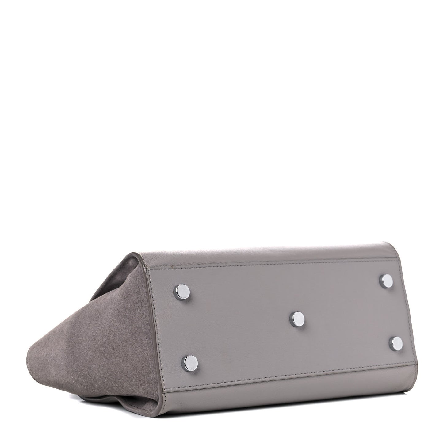 Calfskin Suede Baby Monogram Downtown Cabas Grey