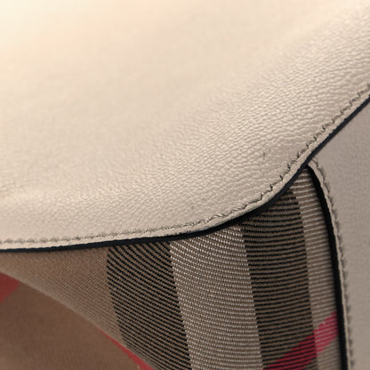 Burberry Soft Grain Calfskin House Check Small Helmsley Crossbody Limestone 11 of 17