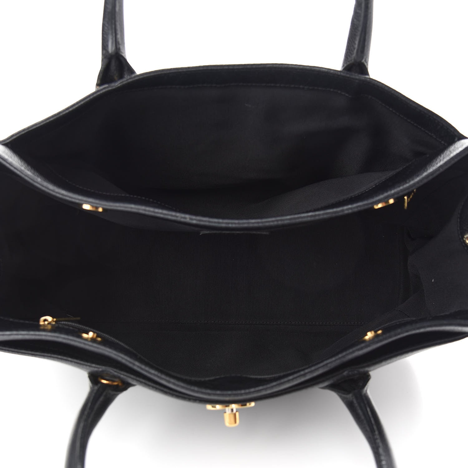 Chanel Calfskin Cerf Executive Shopper Tote Black 6 of 12