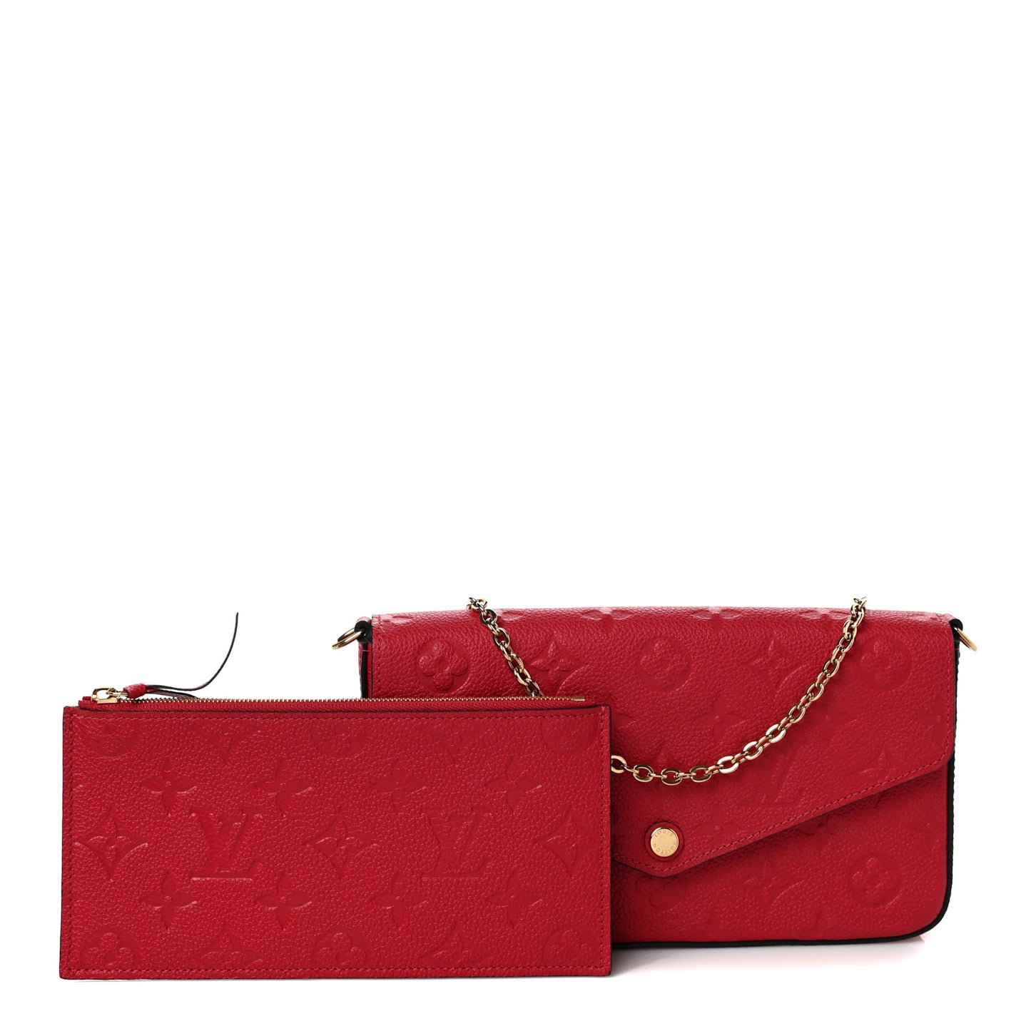 Empreinte Pochette Felicie Chain Wallet Scarlet