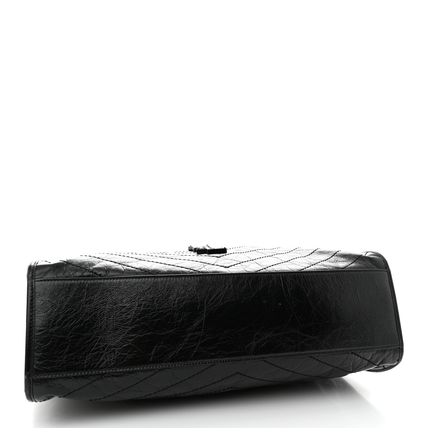 Saint Laurent Crinkled Calfskin Matelasse Monogram Large Niki Shopper Tote Black 4 of 12