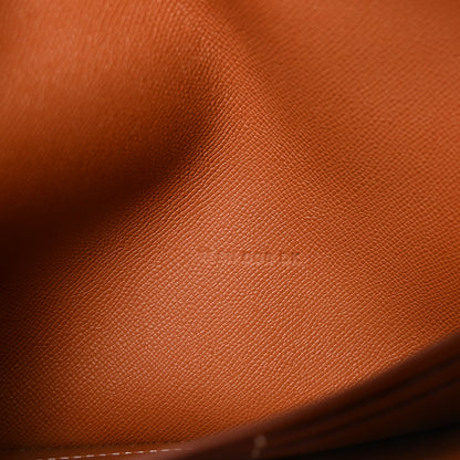Hermes Madame Calfskin Kelly Pocket Long Wallet Gold 7 of 8