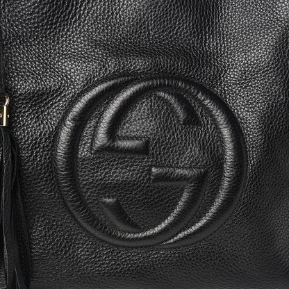 Gucci Pebbled Calfskin Large Soho Chain Shoulder Bag Black 10 of 10