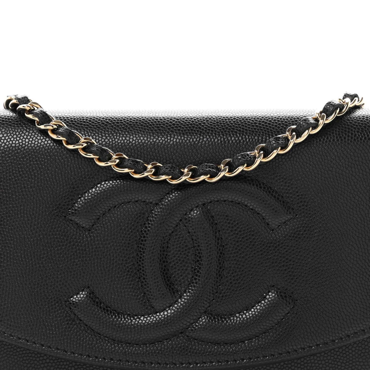 Chanel Caviar Timeless CC Wallet On Chain WOC Black 9 of 12