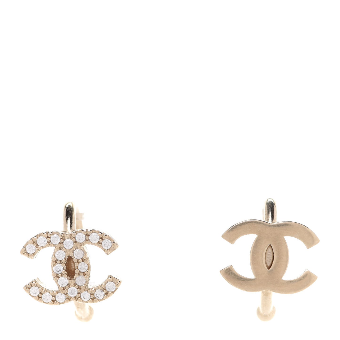 Metal Strass Lip Ring Set Gold