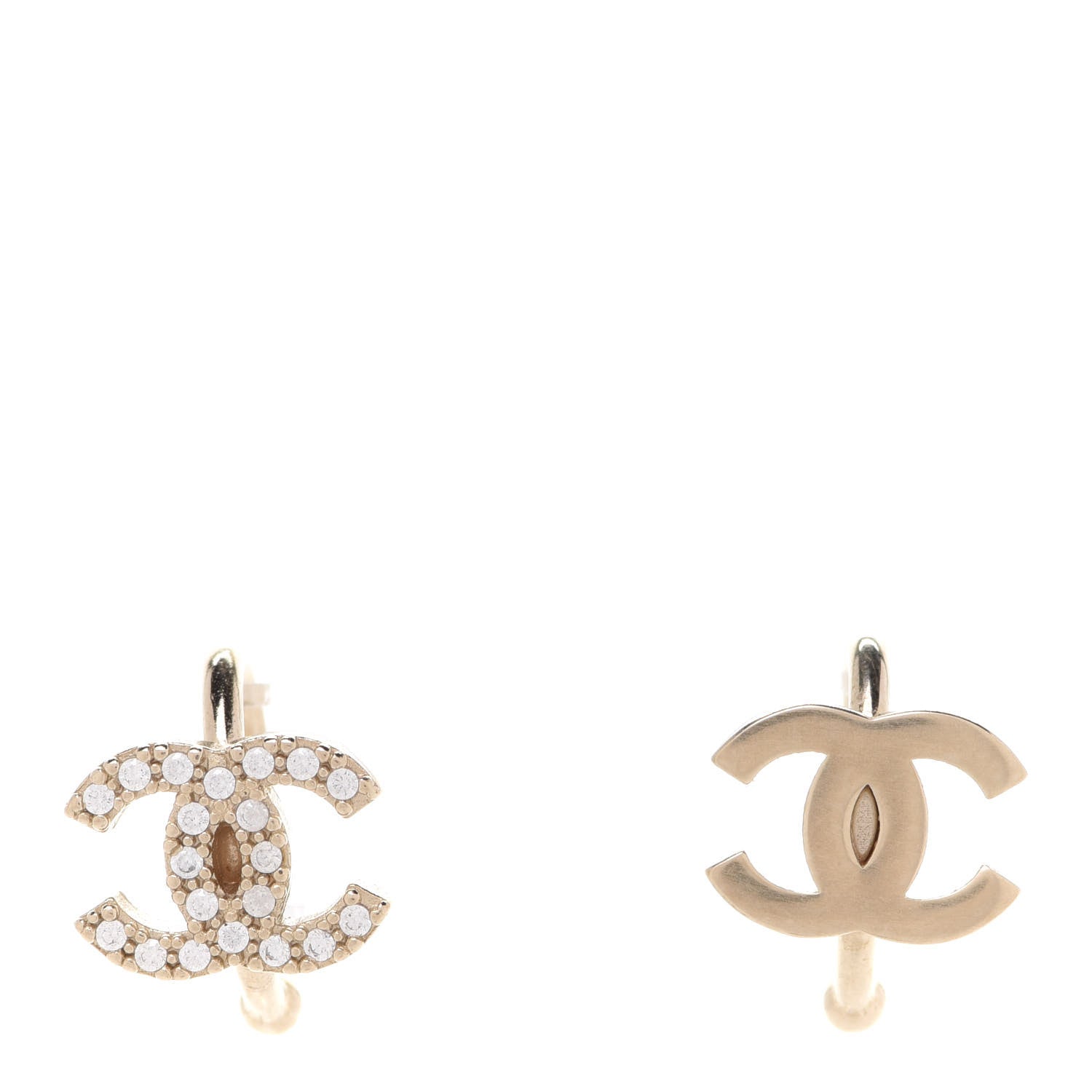 Chanel Metal Strass Lip Ring Set Gold 1 of 5