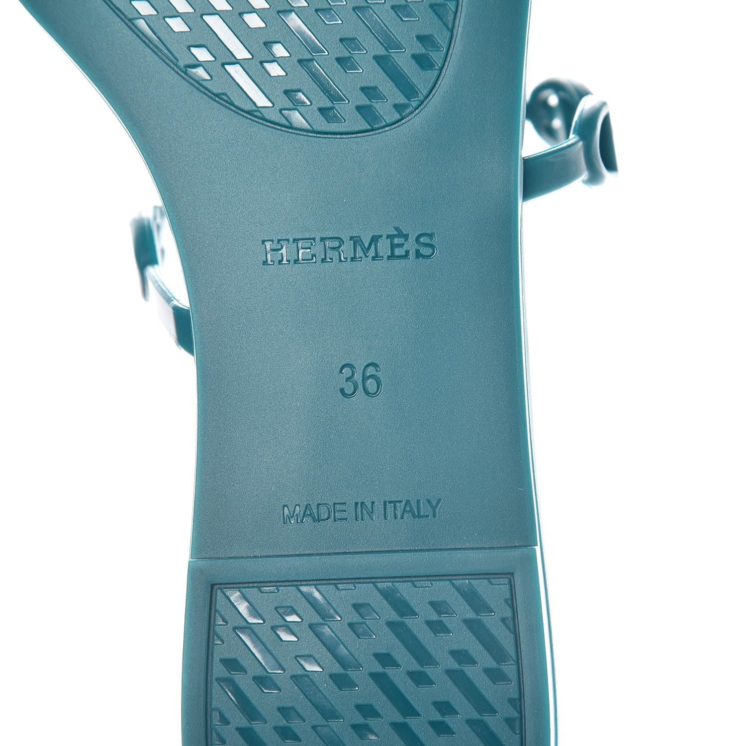 Hermes Rubber Chaine d'Ancre Rivage Sandals 36 Vert d'Ete 6 of 8