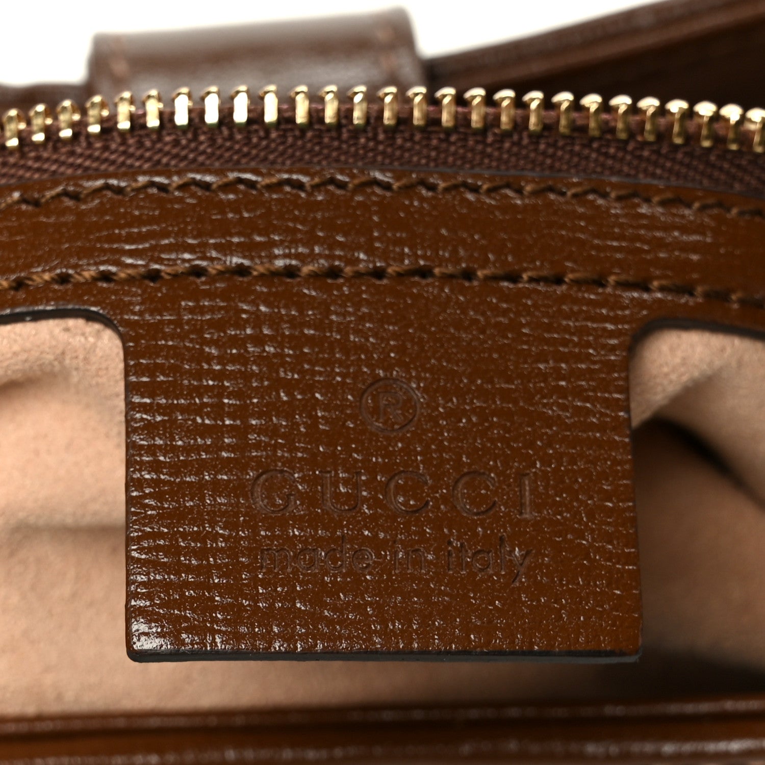 Gucci GG Supreme Monogram Azalea Calfskin Web Small Jackie 1961 Hobo Beige Ebony Brown Sugar 6 of 11