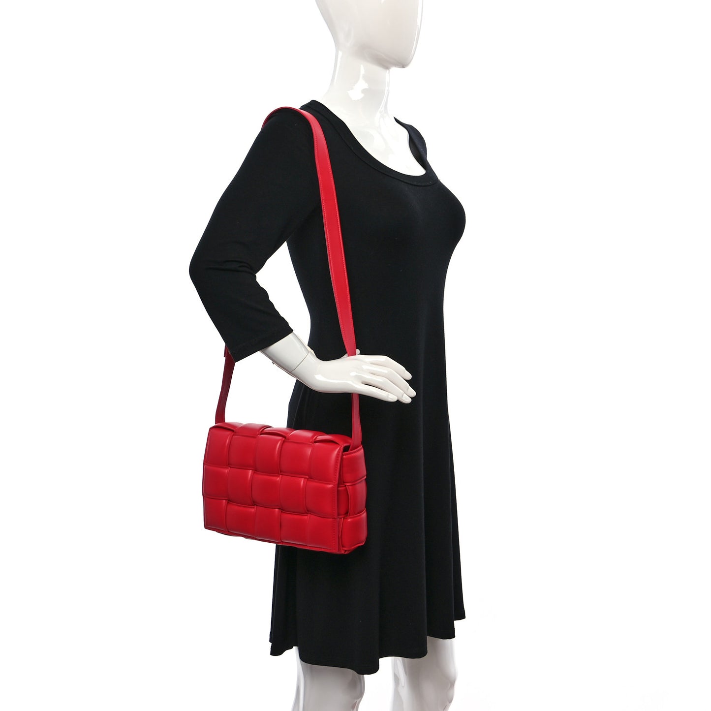 Nappa Maxi Intreccio Padded Cassette Crossbody Bag Firework