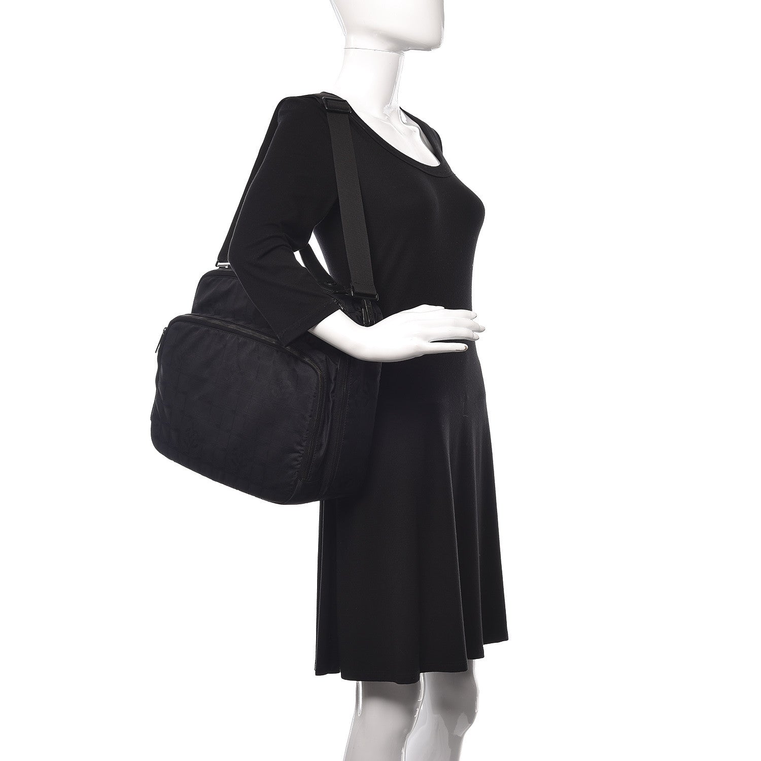 Chanel Nylon Travel Laptop Briefcase Black 2 of 13