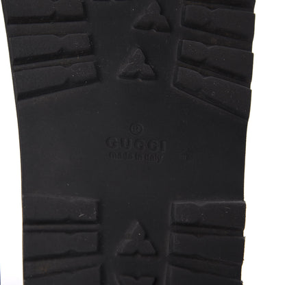 Gucci Rubber Web Mens Lug Sole Slide Sandals 7 Black Green Red 8 of 8