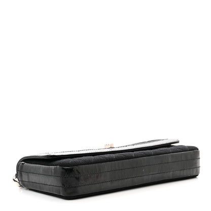 Chanel Jersey Patent Quilted 2.55 Reissue East West Flap Black 4 of 13