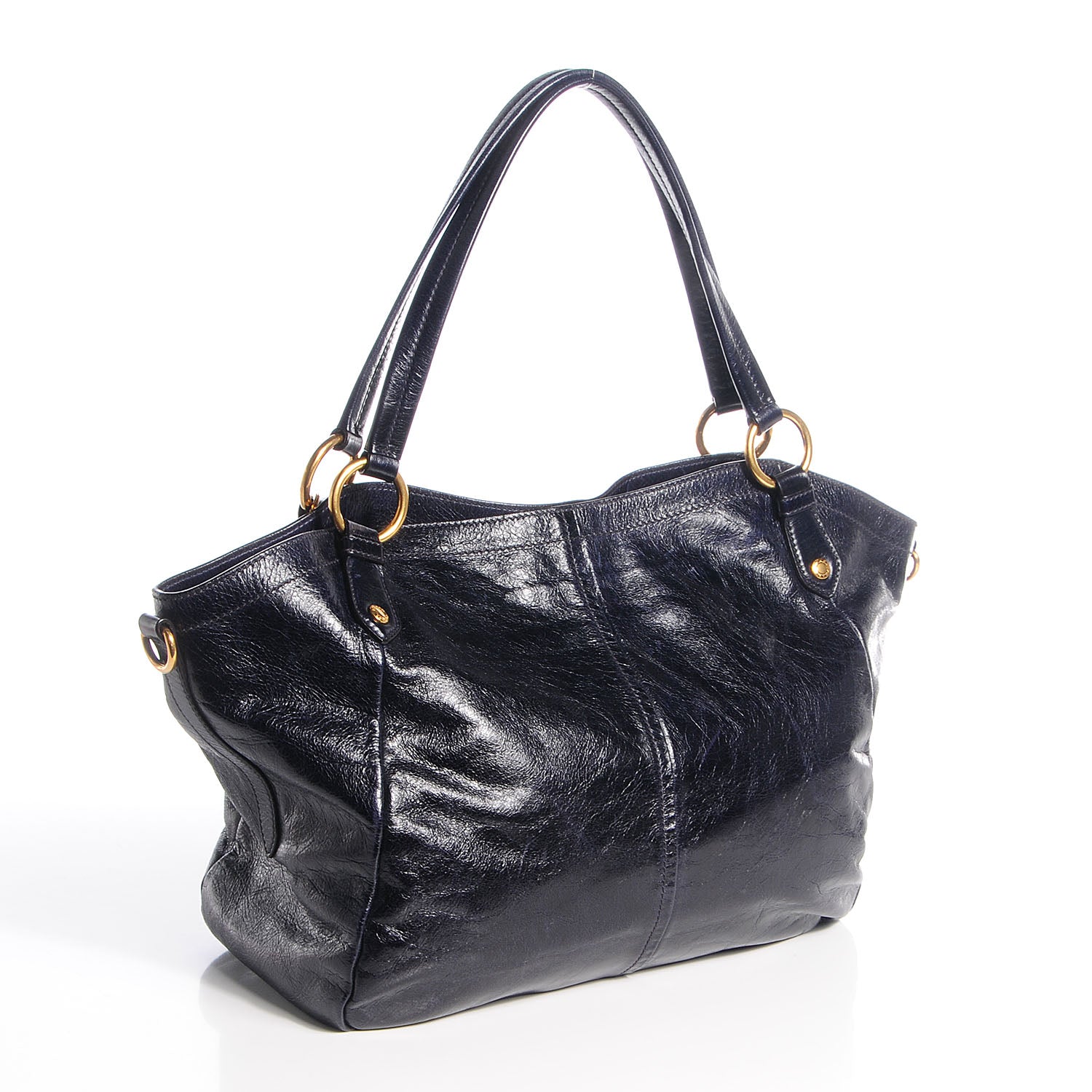 Prada Vitello Shine Tote Zaffiro 3 of 9