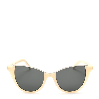 Saint Laurent Rimless Top Cat Eye Stella SL368 Sunglasses Beige Black 2 of 6