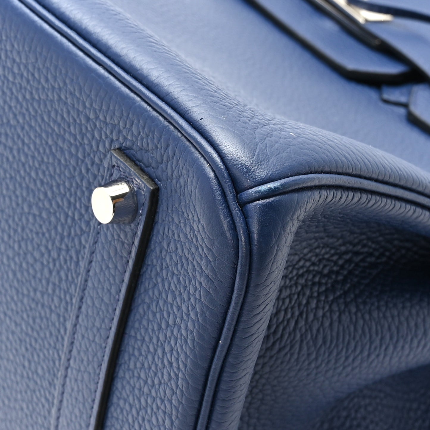 Taurillon Clemence Birkin 35 Bleu Saphir