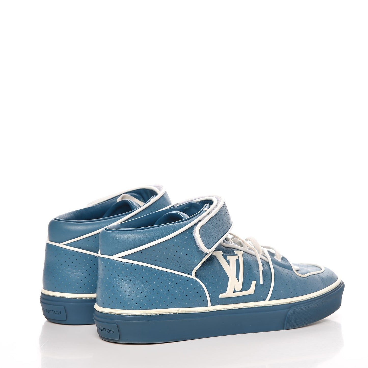 Calfskin Perforated Acapulco Sneakers 8 Blue