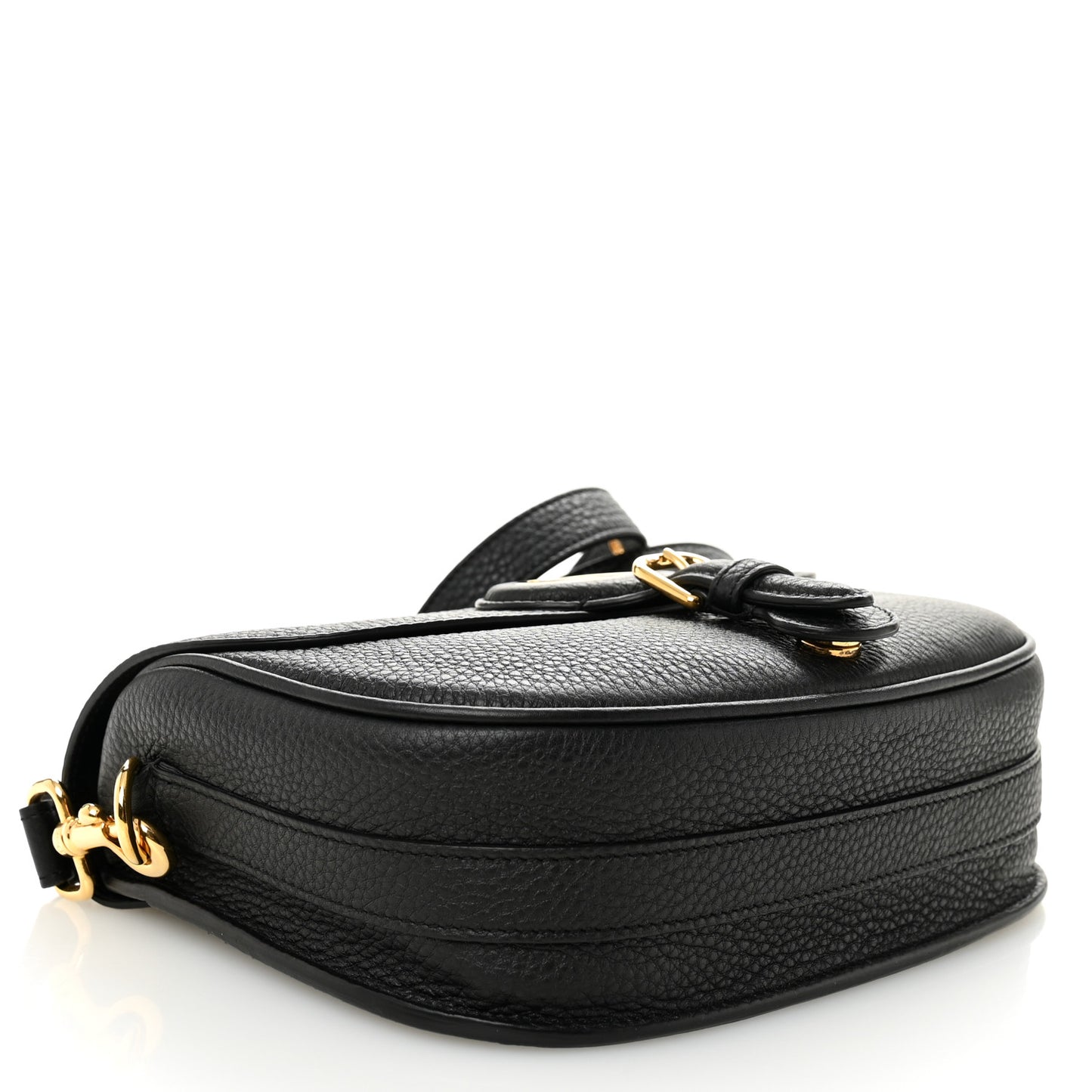 Grained Calfskin Medium Bobby Flap Black