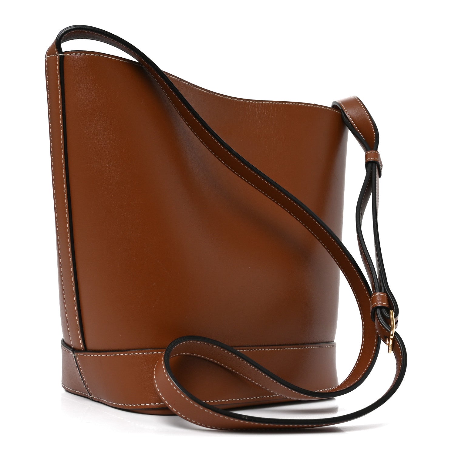 Celine Smooth Calfskin Small Cuir Triomphe Bucket Bag Tan 3 of 9