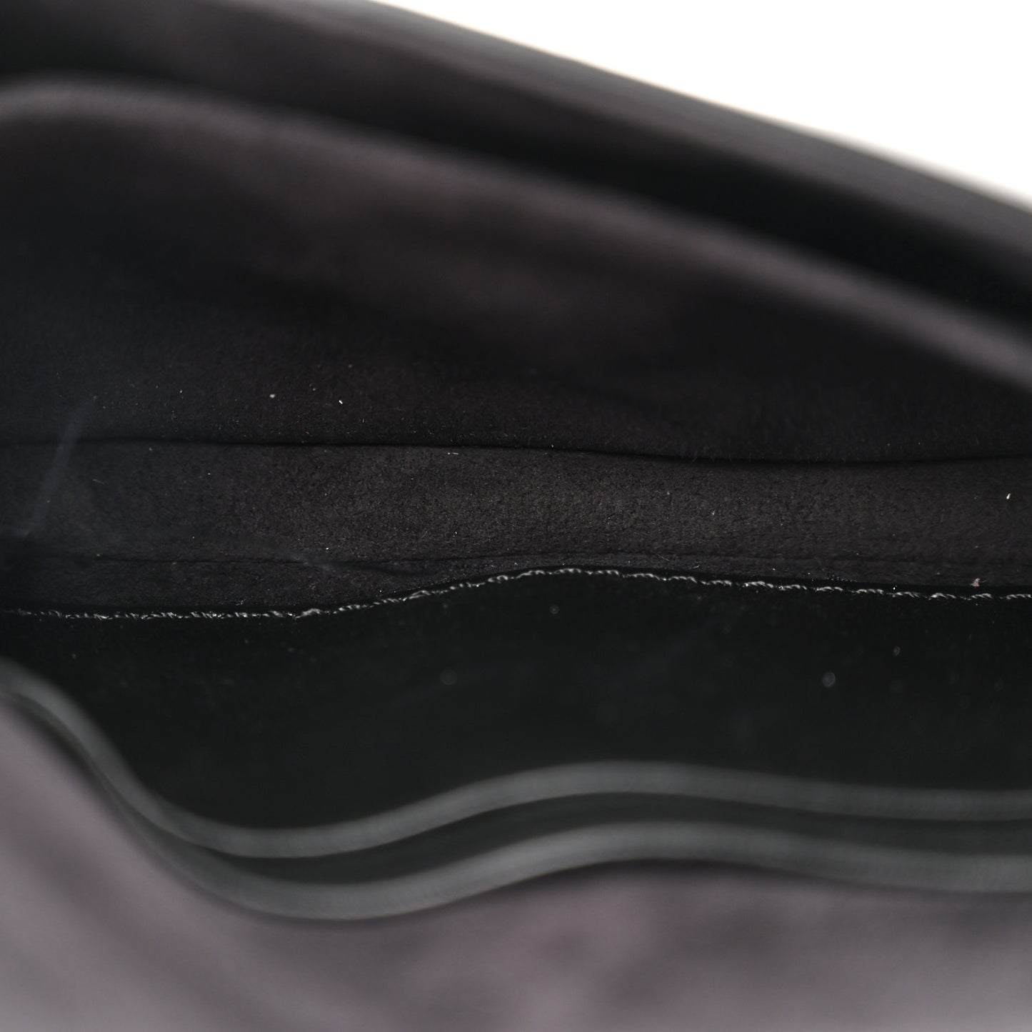 Lambskin Studded Heart Micro Baguette Black