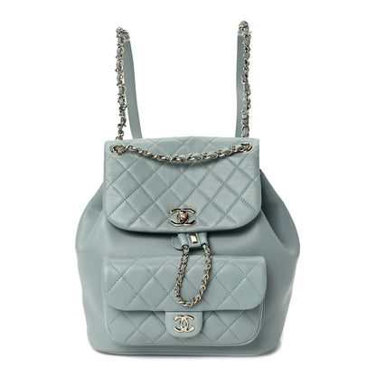 Chanel Lambskin Quilted Large Duma Drawstring Backpack Grey 1 of 8