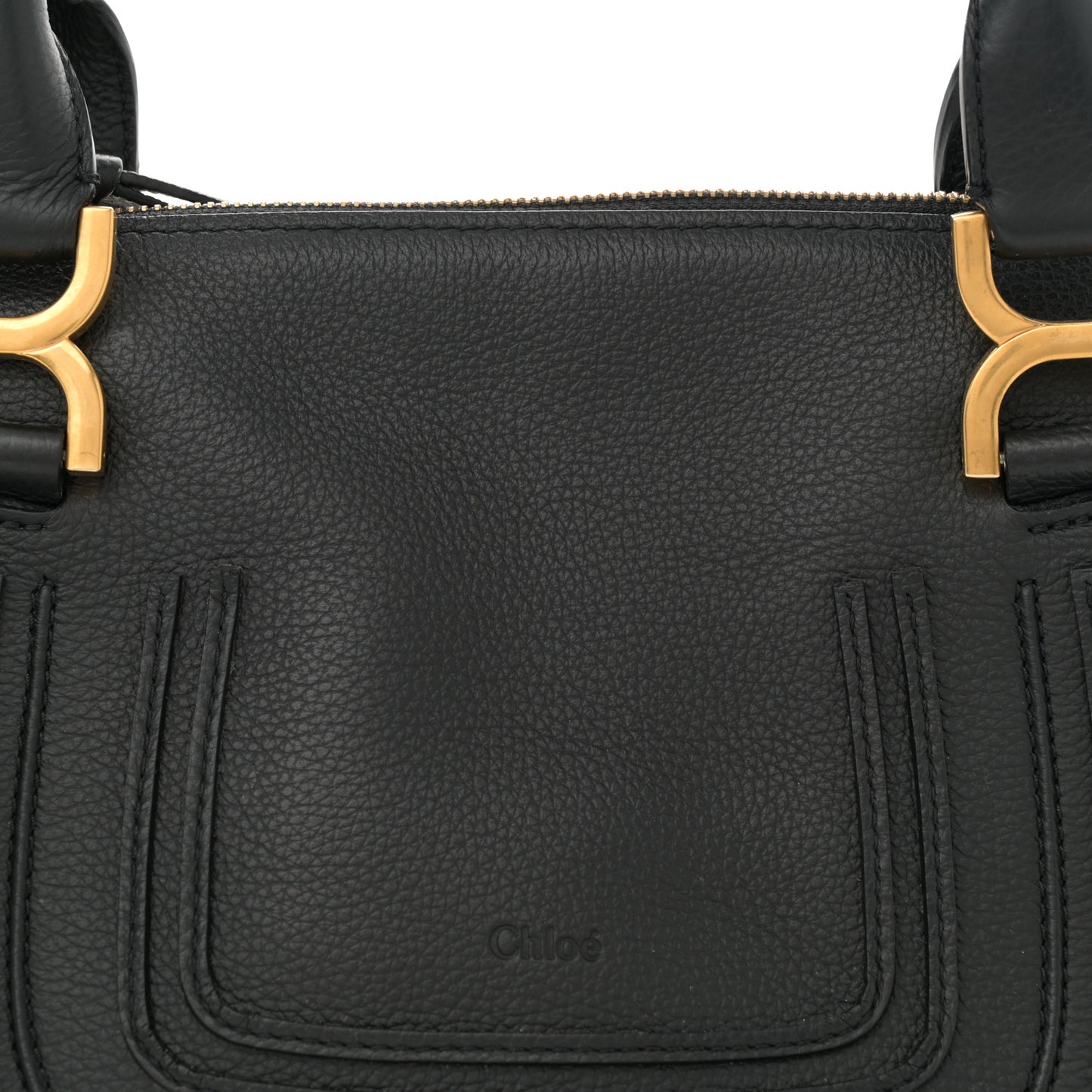 Calfskin Small Marcie Satchel Black
