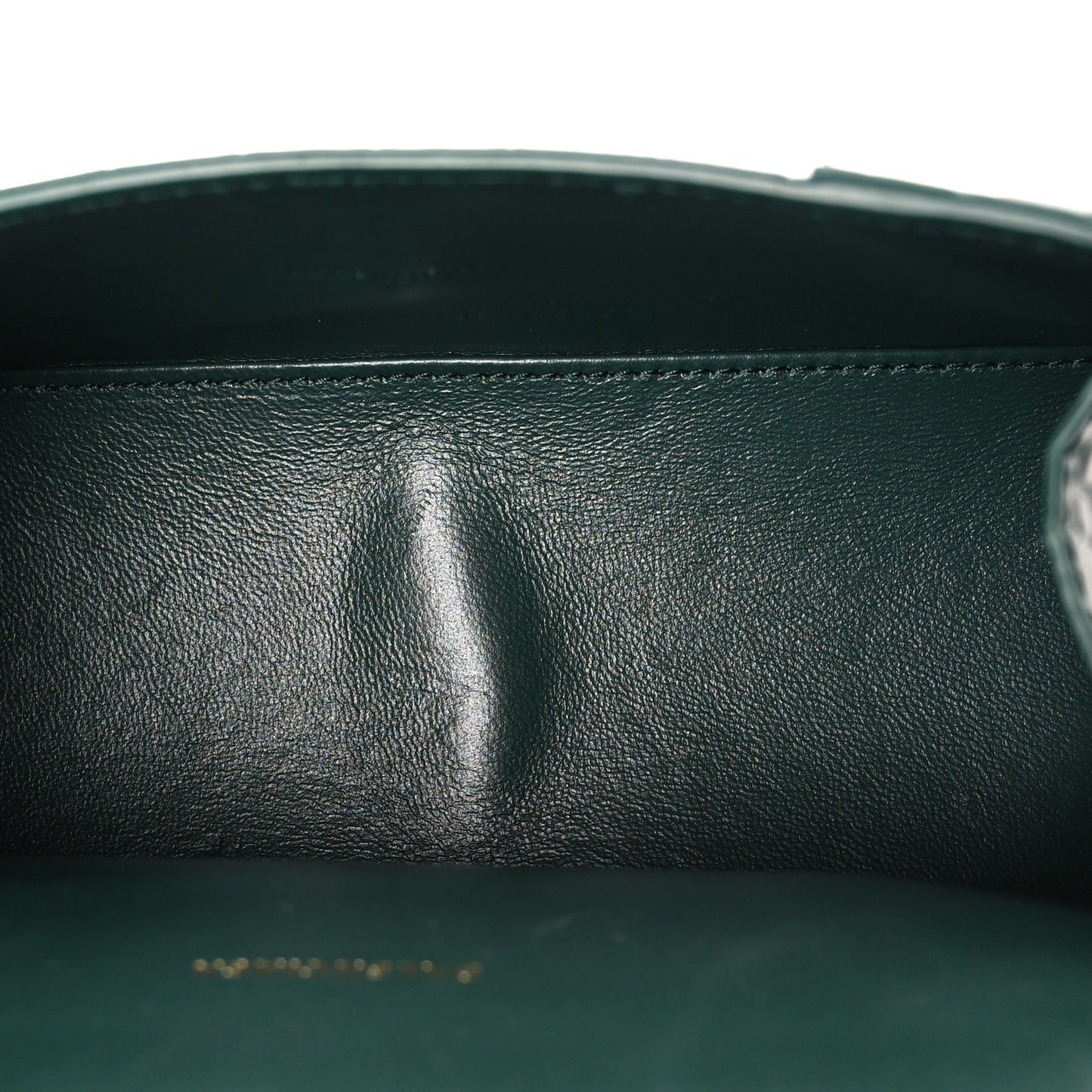 Shiny Calfskin Crocodile Embossed Hourglass Top Handle Bag XS Forest Green