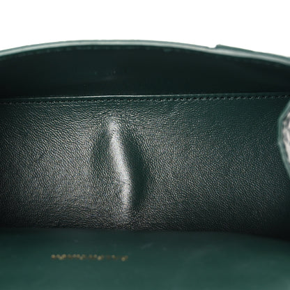 Balenciaga Shiny Calfskin Crocodile Embossed Hourglass Top Handle Bag XS Forest Green 5 of 11