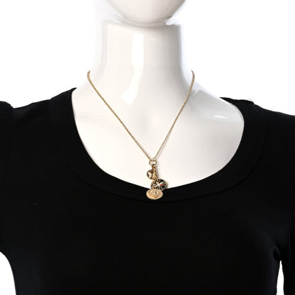 Foundrae 18K Yellow Gold Enamel Strength Internal Compass Reverie Small Belcher Extension Chain Necklace 2 of 6