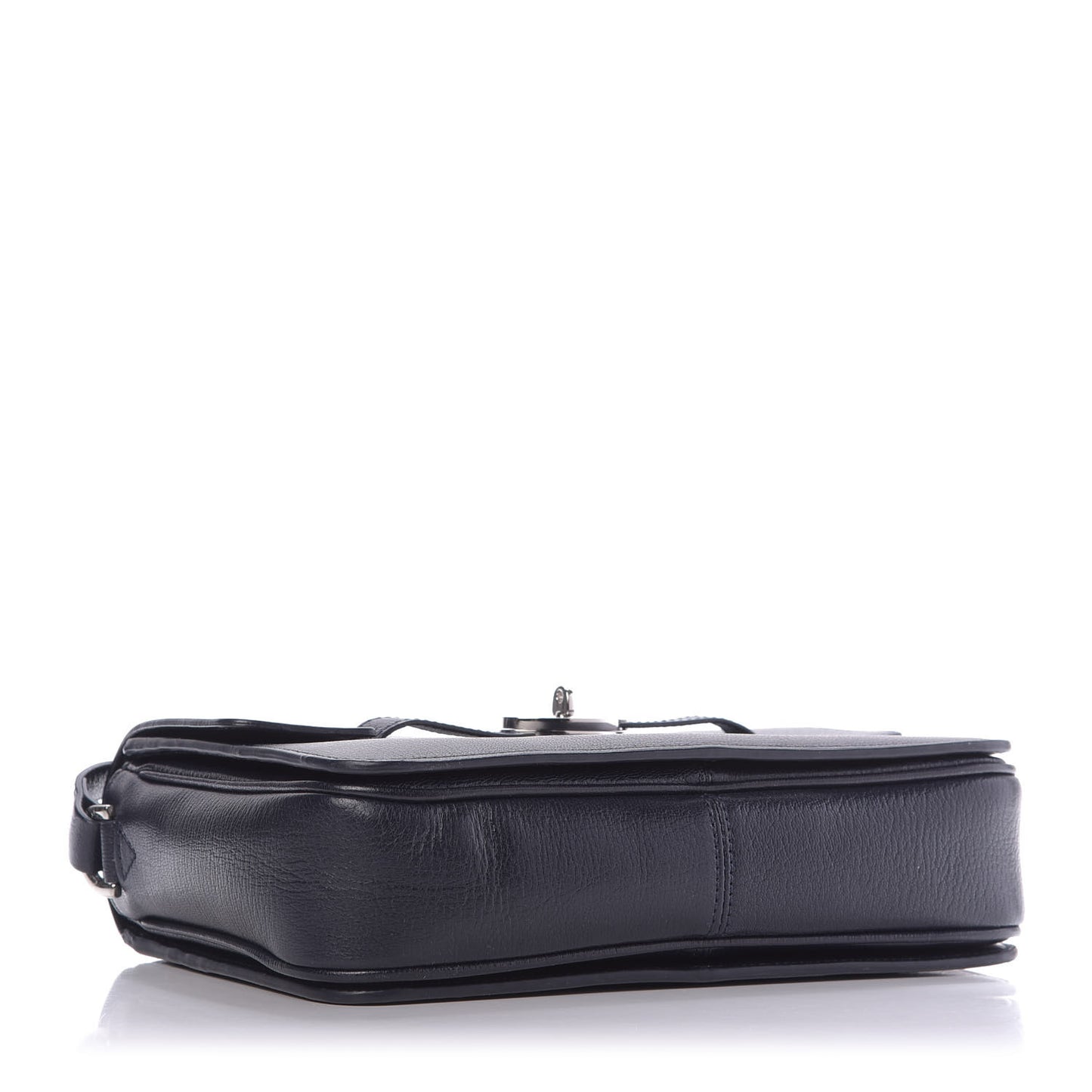 Shiny Goatskin Bayswater Shoulder Bag Midnight