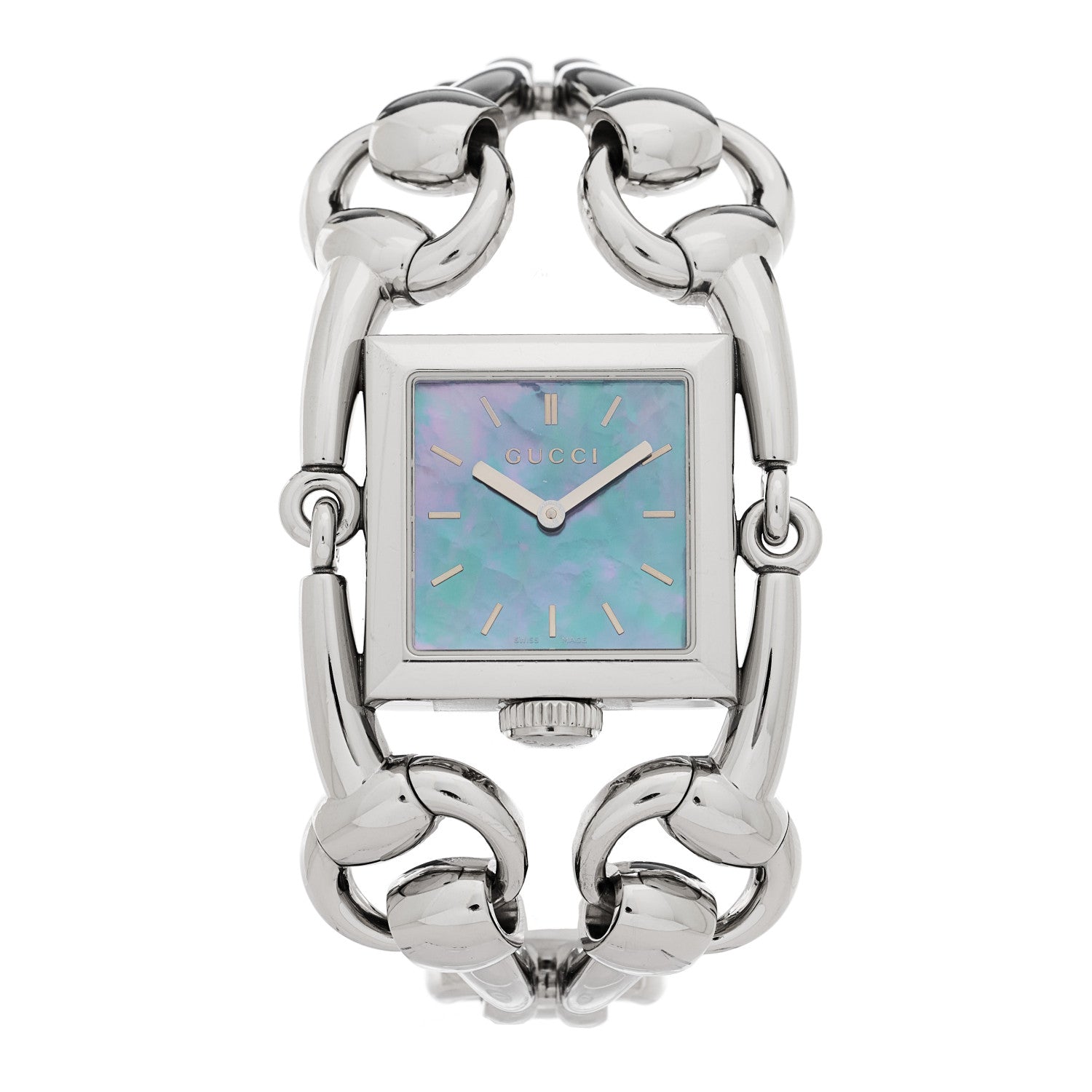 Gucci Stainless Steel Blue Mother of Pearl 20mm Signoria Quartz Watch 1 of 4