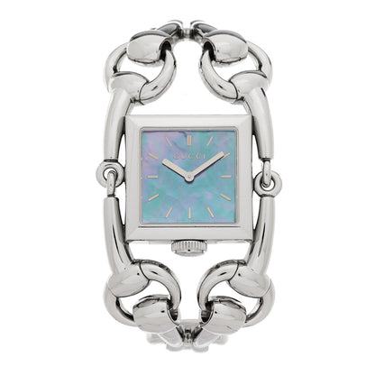 Gucci Stainless Steel Blue Mother of Pearl 20mm Signoria Quartz Watch 1 of 4