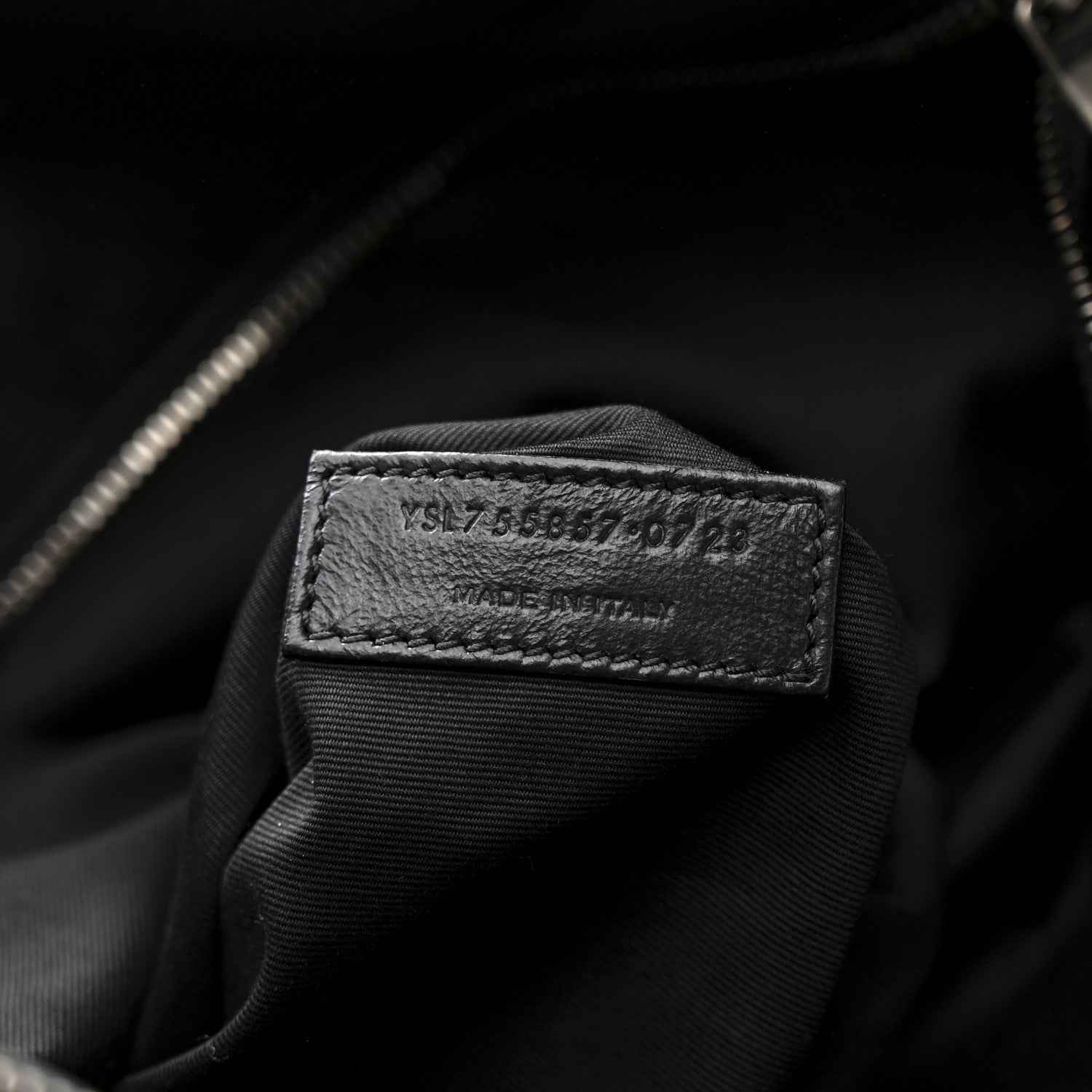 Saint Laurent Grained Lambskin Monogram Oversized Niki Chain Satchel Black 9 of 15