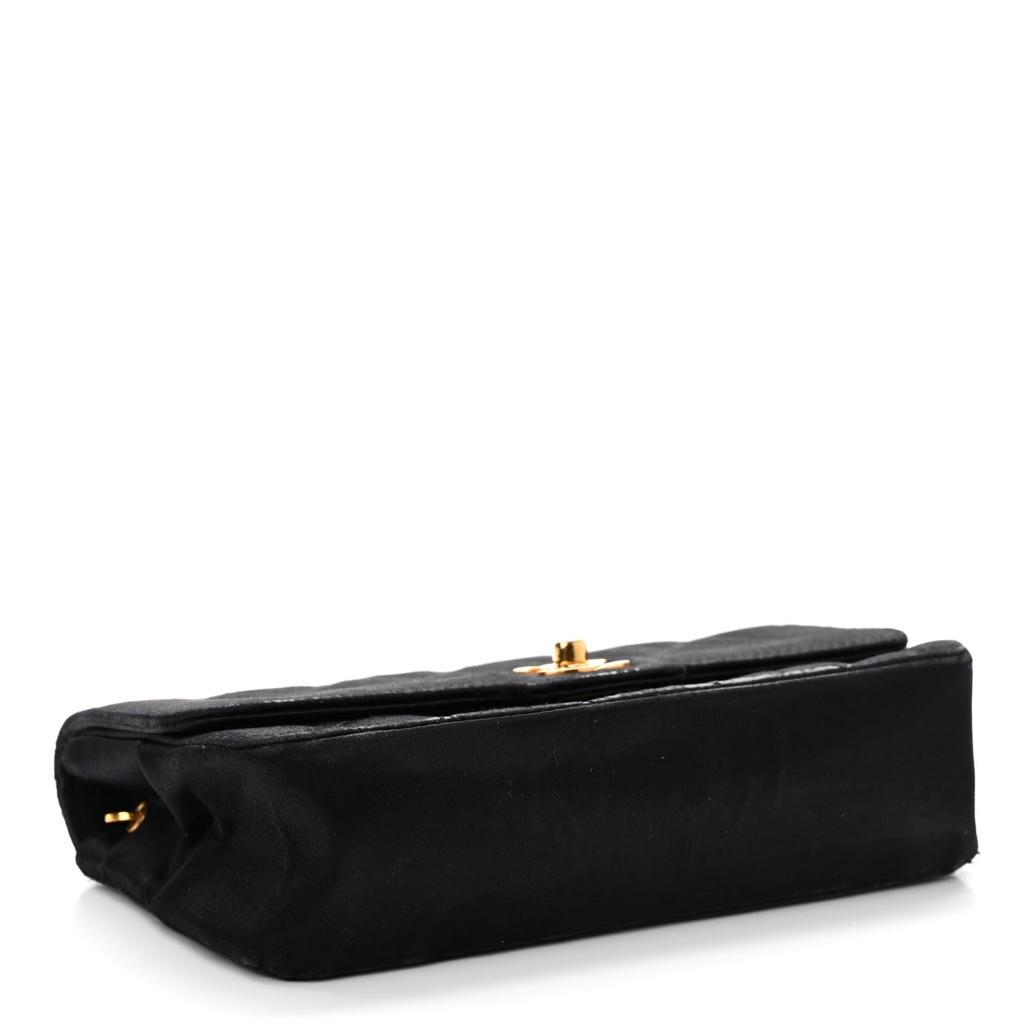 Chanel Satin Quilted Small Single Flap Bag Black 4 of 13