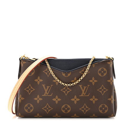 Louis Vuitton LOUIS VUITTON Monogram Pallas Clutch Blue Marine 1 of 8