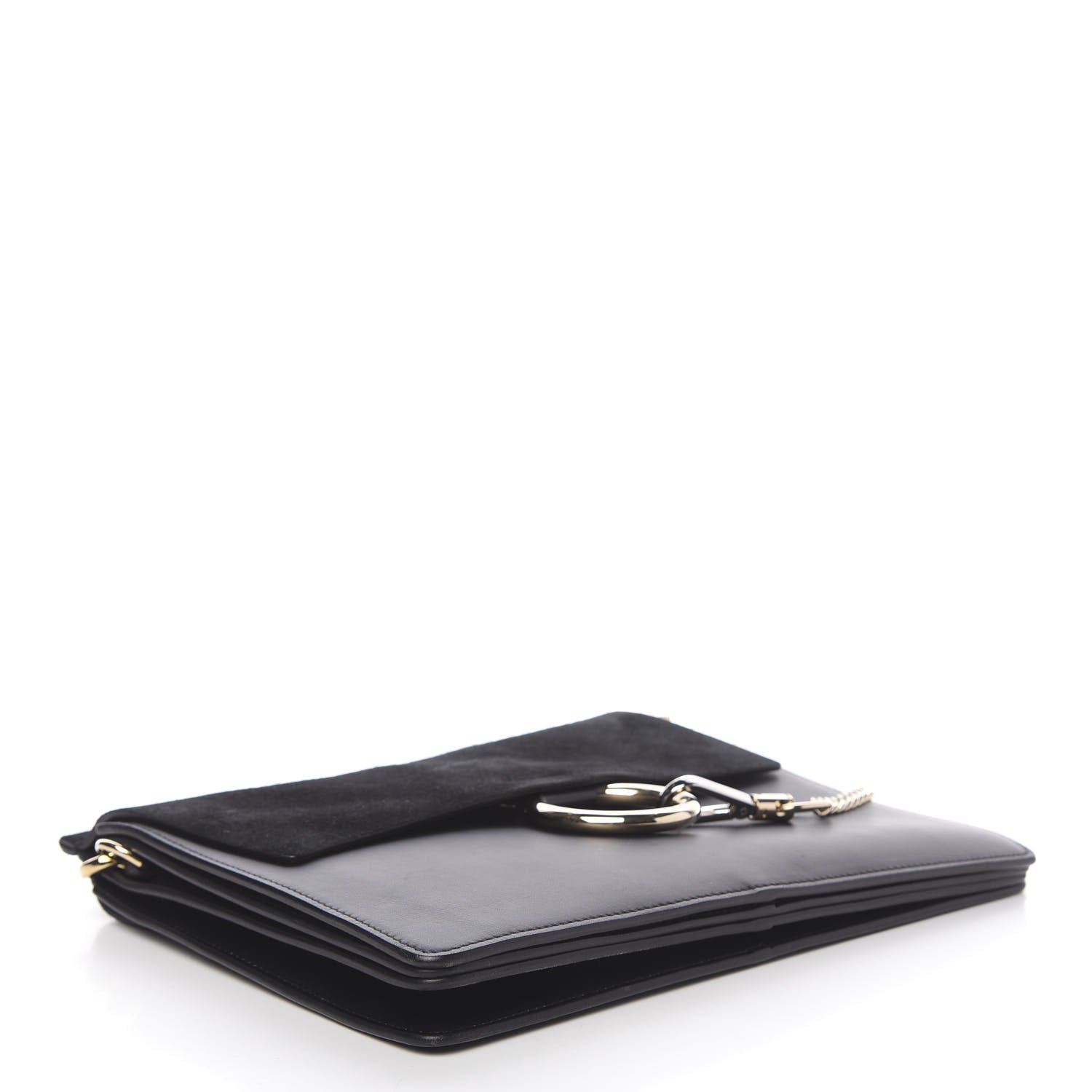 Chloe Suede Calfskin Medium Faye Shoulder Bag Black 4 of 15