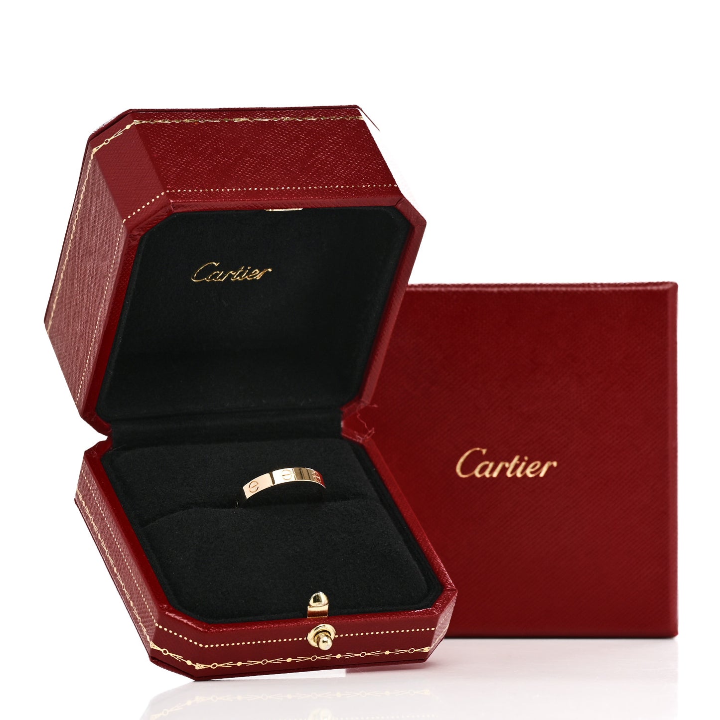 18K Yellow Gold 3.5mm LOVE Wedding Band Ring 61 9.5