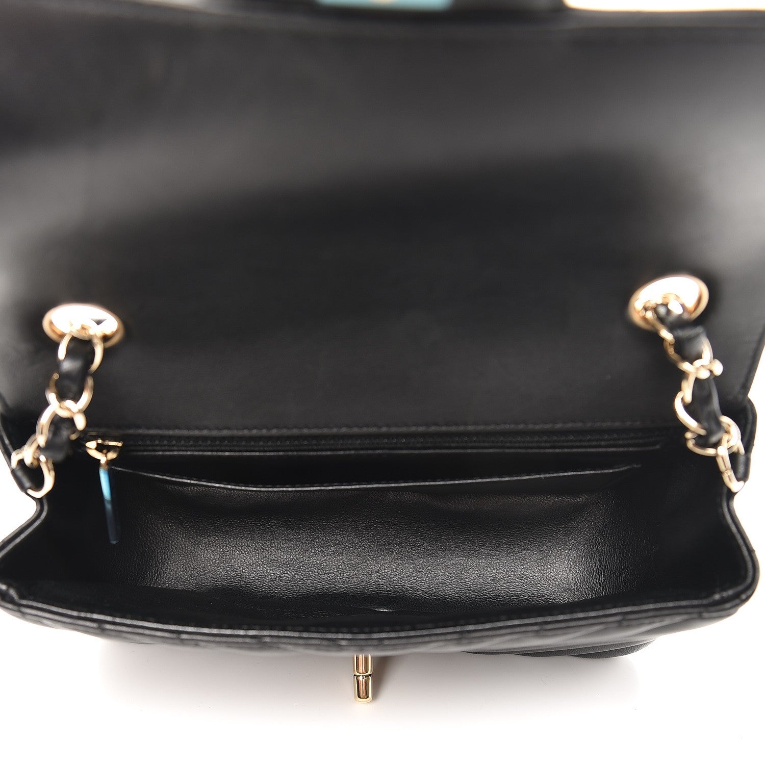 Chanel Lambskin Chevron Quilted Mini Rectangular Flap Black 5 of 8