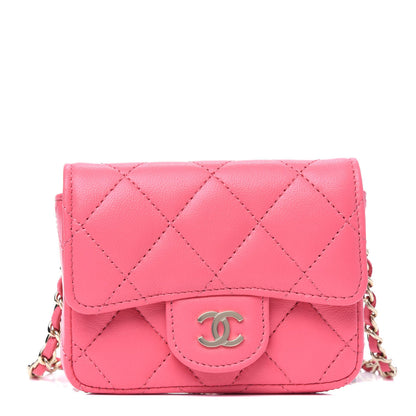 Chanel Lambskin Quilted Chain Belt Bag Pink 1 of 4
