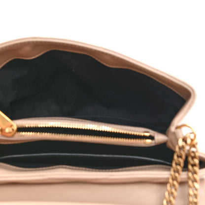 Saint Laurent Calfskin Y Quilted Monogram Small Loulou Chain Satchel Dark Beige 5 of 9