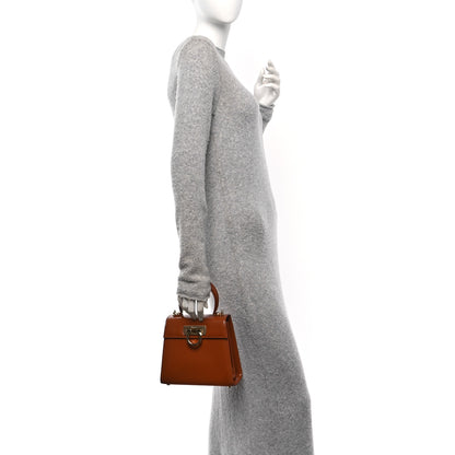 Salvatore Ferragamo Brushed Off Calfskin Small Iconic Top Handle Cuoio 2 of 10