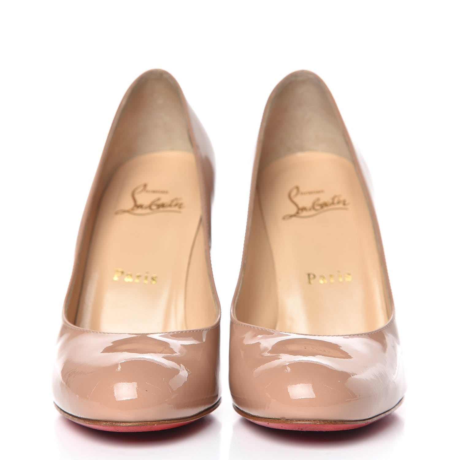 Christian Louboutin Patent Simple 100 Pumps 35 Nude 2 of 12