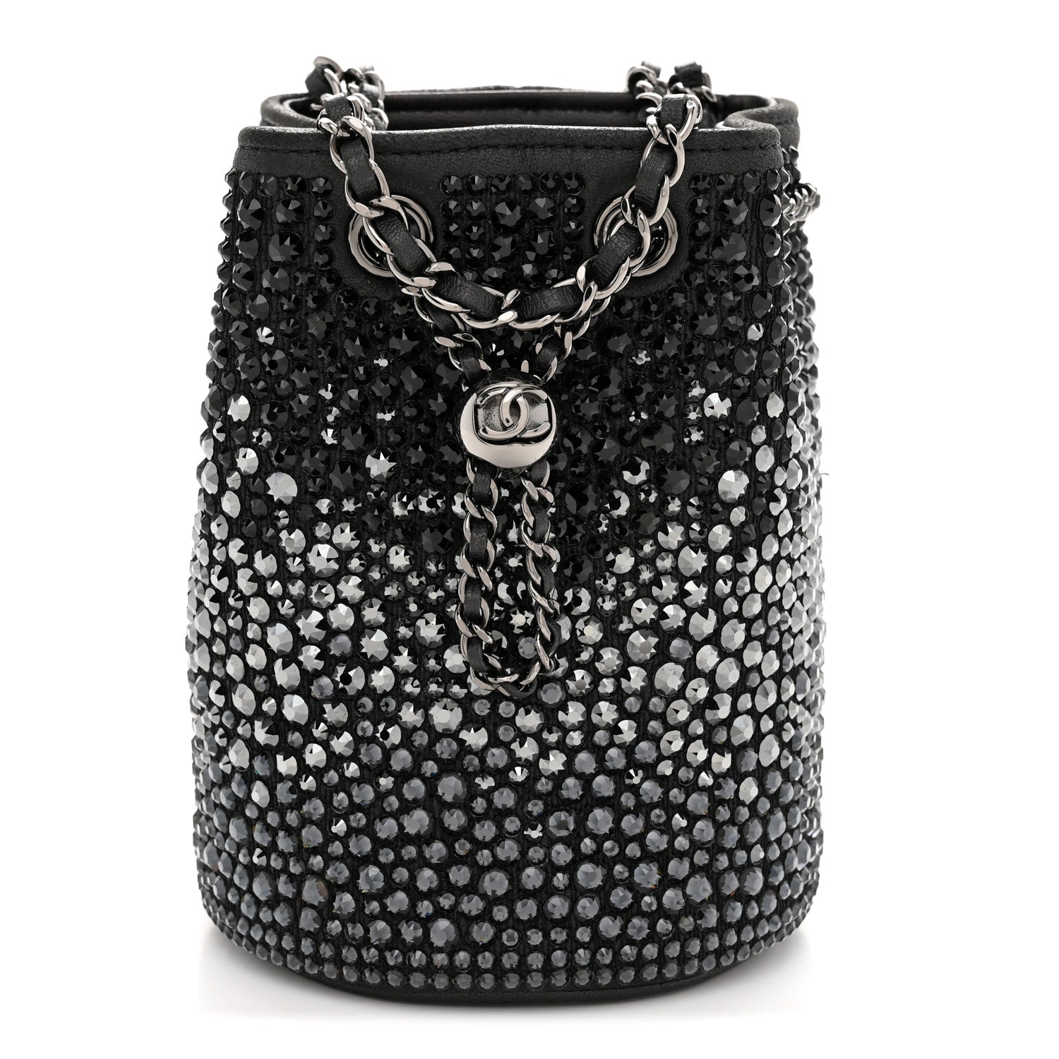 Chanel Strass Lambskin Mini Bucket Bag Black 1 of 11