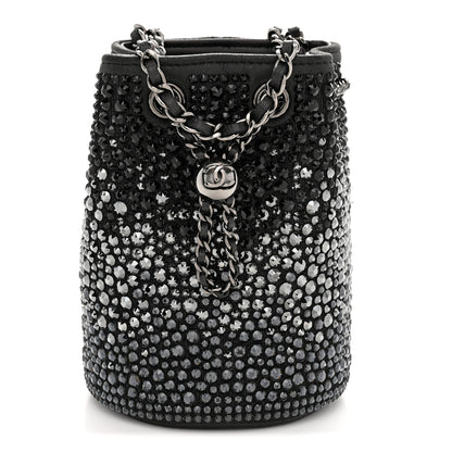 Chanel Strass Lambskin Mini Bucket Bag Black 1 of 11