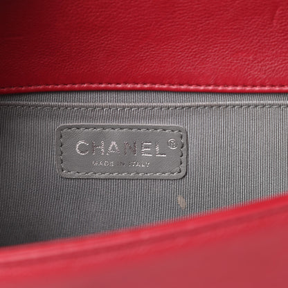 Chanel Calfskin Stitched Medium Boy Flap Red 6 of 16