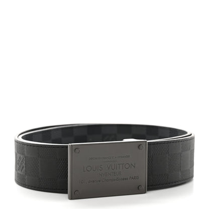Louis Vuitton Damier Graphite Infini Neo Inventeur 40mm Reversible Belt 95/38 Black 2 of 7