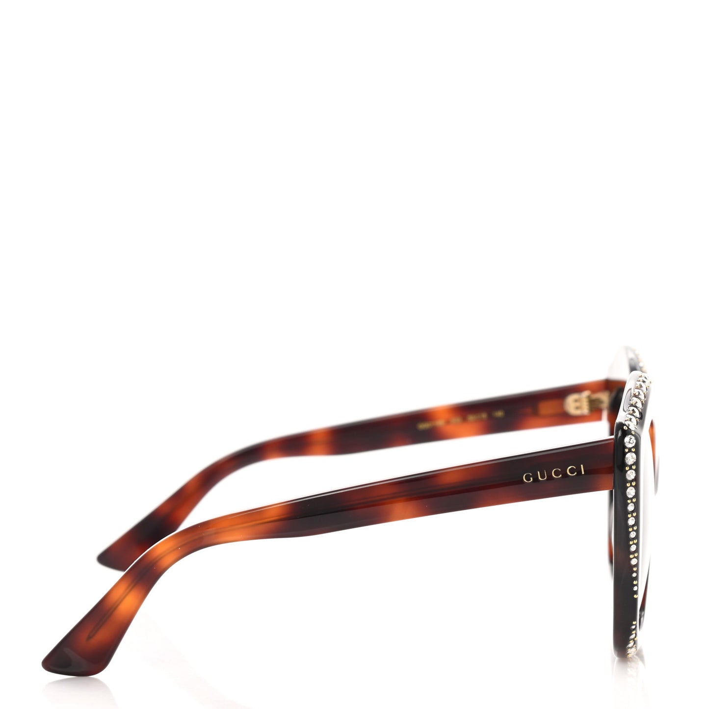 Crystal Cat Eye GG0118S Sunglasses Havana Brown