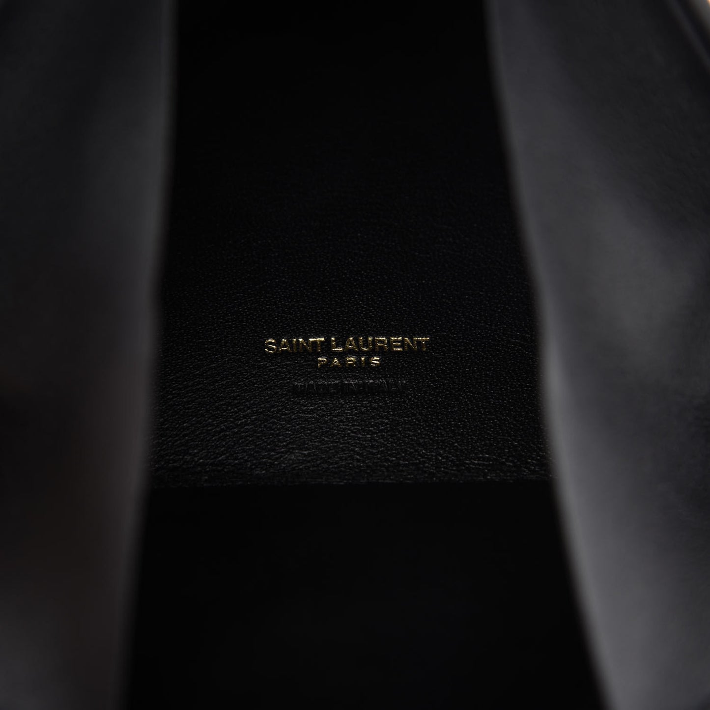 Lambskin Pyramid Clutch Black