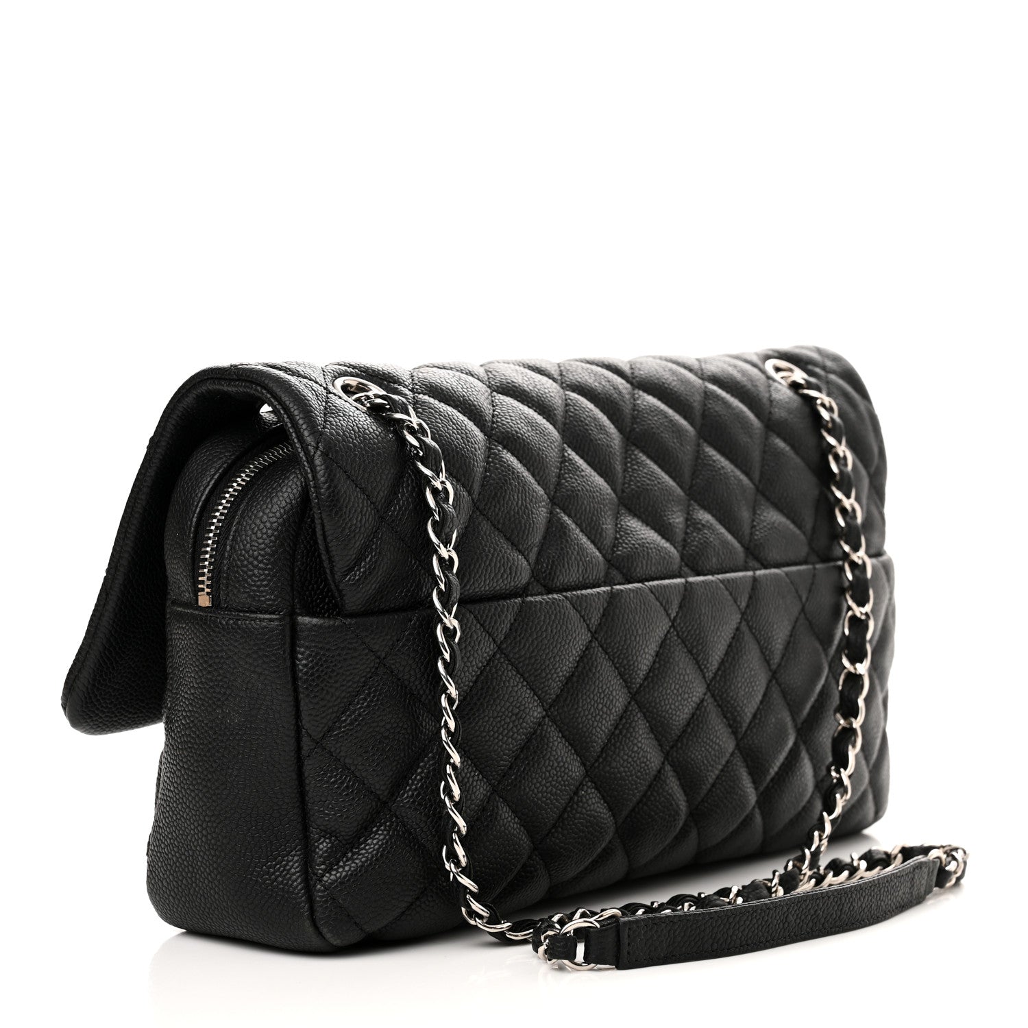 Chanel Caviar Quilted Jumbo Easy Flap Black 3 of 13